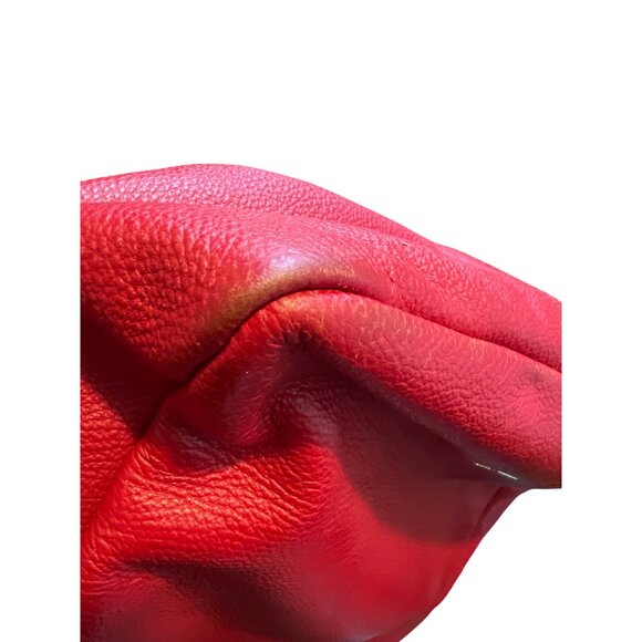 Kate Spade New York Red Pebbled Leather Tote Shoulder Bag Tassel Accent - Picture 6 of 9